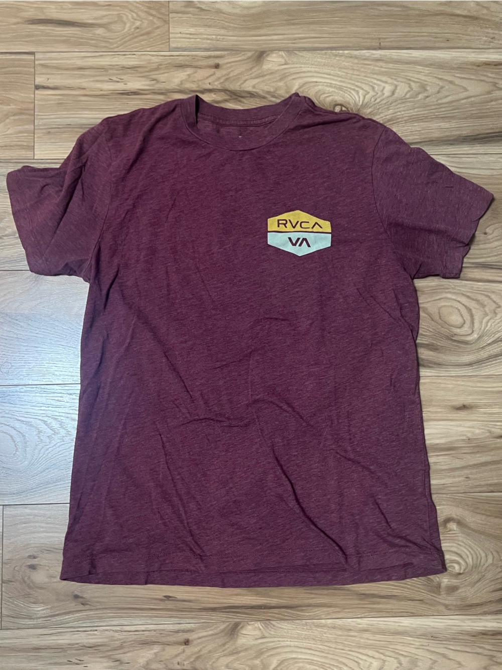 RVCA Vintage Dye Maroon Short Sleeve Tee